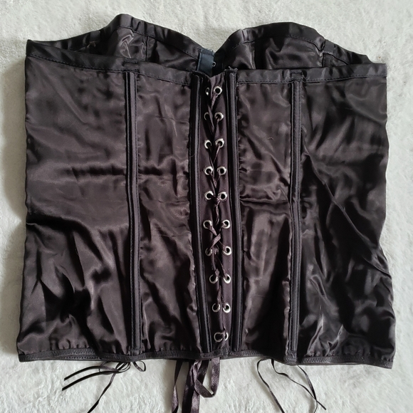 Y2K Vintage Blue Black Satin Strappy Spotted Animal Print Coset - Picture 15 of 17